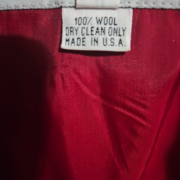 Vintage Western Jacket with Fringe (Red wool) Rodeo Jacket - Picture 4 of 5